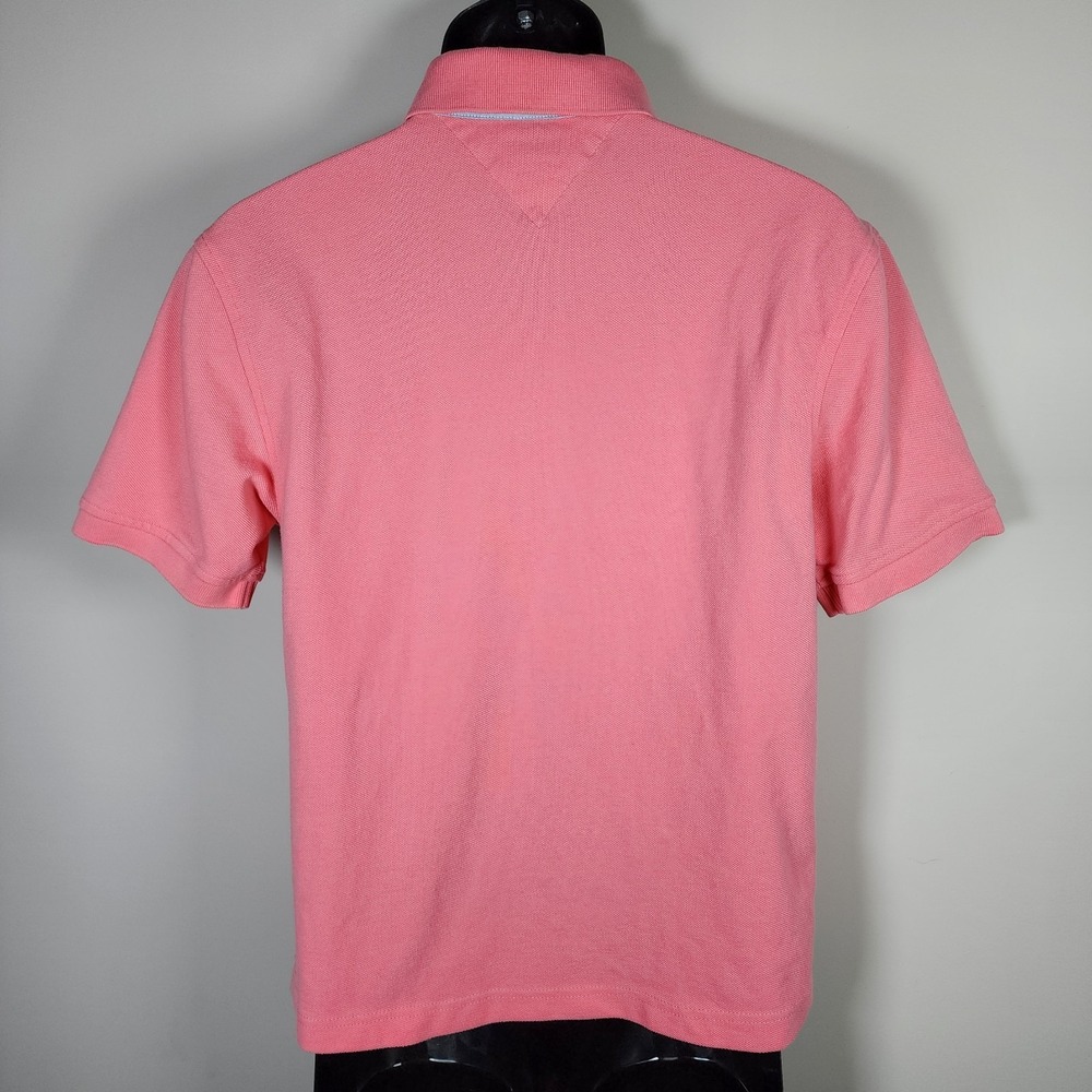 Tommy Hilfiger Polo Shirt Mens Small Pink Short Sleeve Pique Preppy Classic Work - Picture 5 of 10